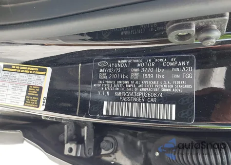 2023 Hyundai Venue Sel из США, поврежденный, VIN KMHRC8A34PU260874